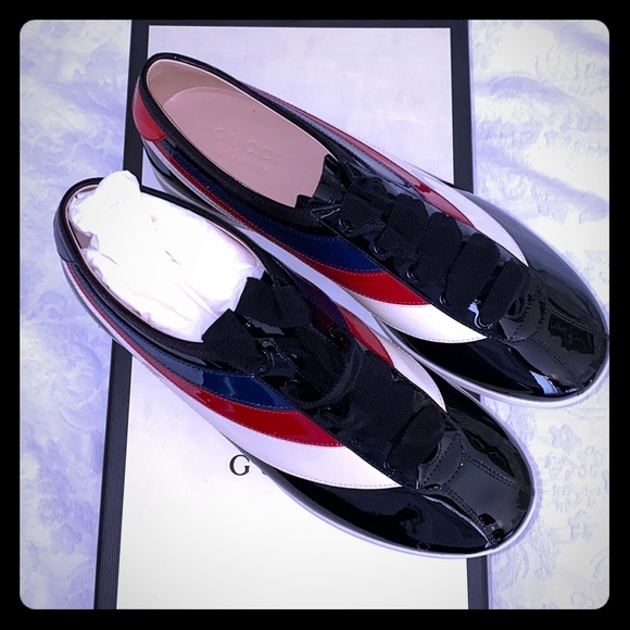 Gucci Other - Gucci Men’s Patent Leather Falacer Sneakers